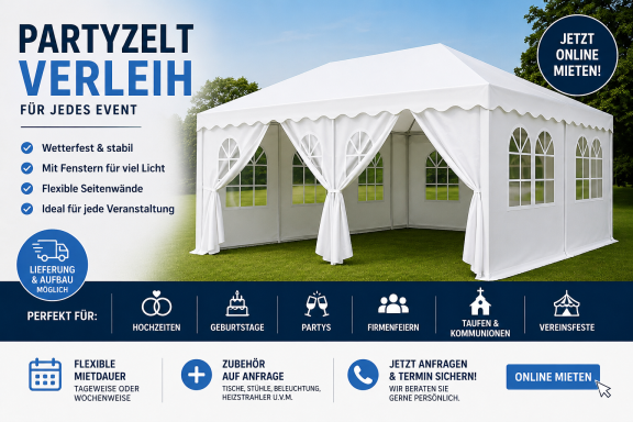 Party Zelt/Pavillon 3m x 6m