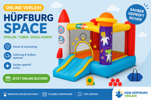 Astronauten Kinder Hüpfburg + Gebläse