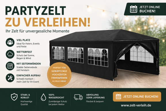 Party Zelt/Pavillon 3m x 9m